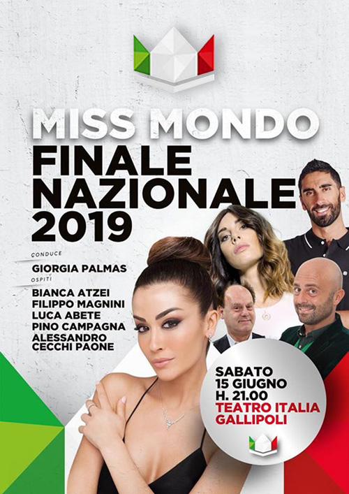 Locandina Finale Miss Mondo 19